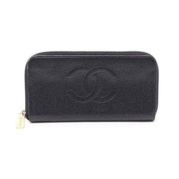 Chanel Chanel Caviar Skin Round Long Wallet Leather Long Wallet 8174531 - Picture 1 of 10